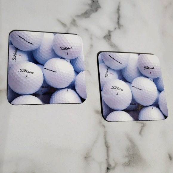 Golf Balls 2 Pack Coasters - Picture 1 of 3
